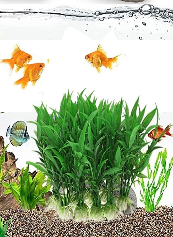 VAYINATO® 4.5" Inch Green Plastic Aquarium Tank Plants Grass Decoration, 10-Piece by Petzlifeworld - Image 1